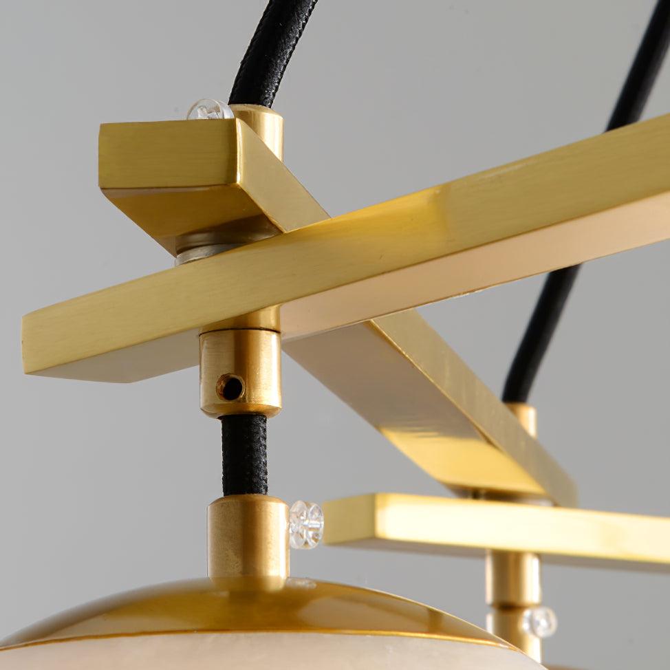 Miira Alabaster Chandelier - Elegant Design, Adjustable Height, LED Co