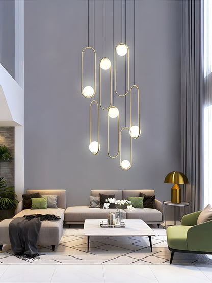 Mila Combination Chandelier - Modern Design with Adjustable Arms & LED