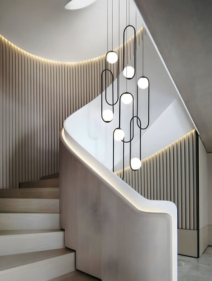 Mila Combination Chandelier - Modern Design with Adjustable Arms & LED