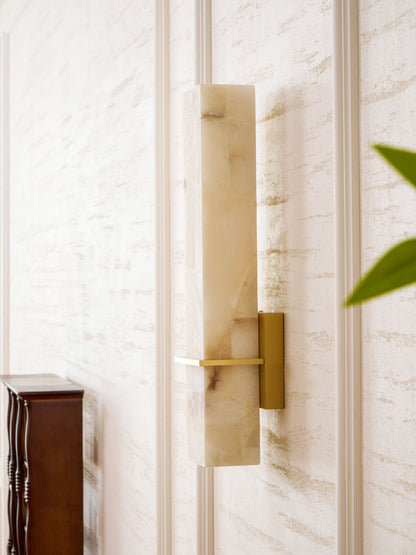 Milan Alabaster Wall Sconce - Elegant Design with Adjustable Brightnes