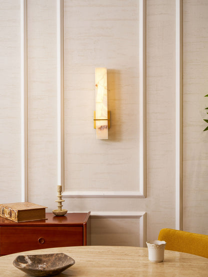 Milan Alabaster Wall Sconce - Elegant Design with Adjustable Brightnes