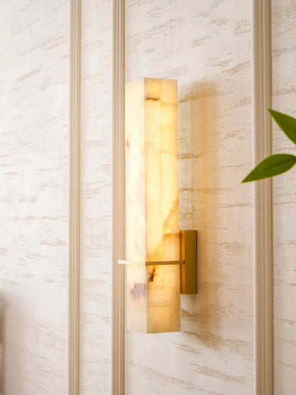 Milan Alabaster Wall Sconce - Elegant Design with Adjustable Brightnes
