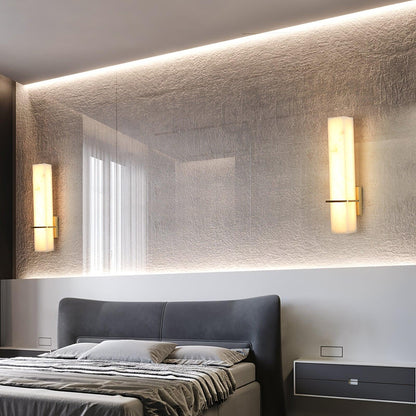Milan Alabaster Wall Sconce - Elegant Design with Adjustable Brightnes