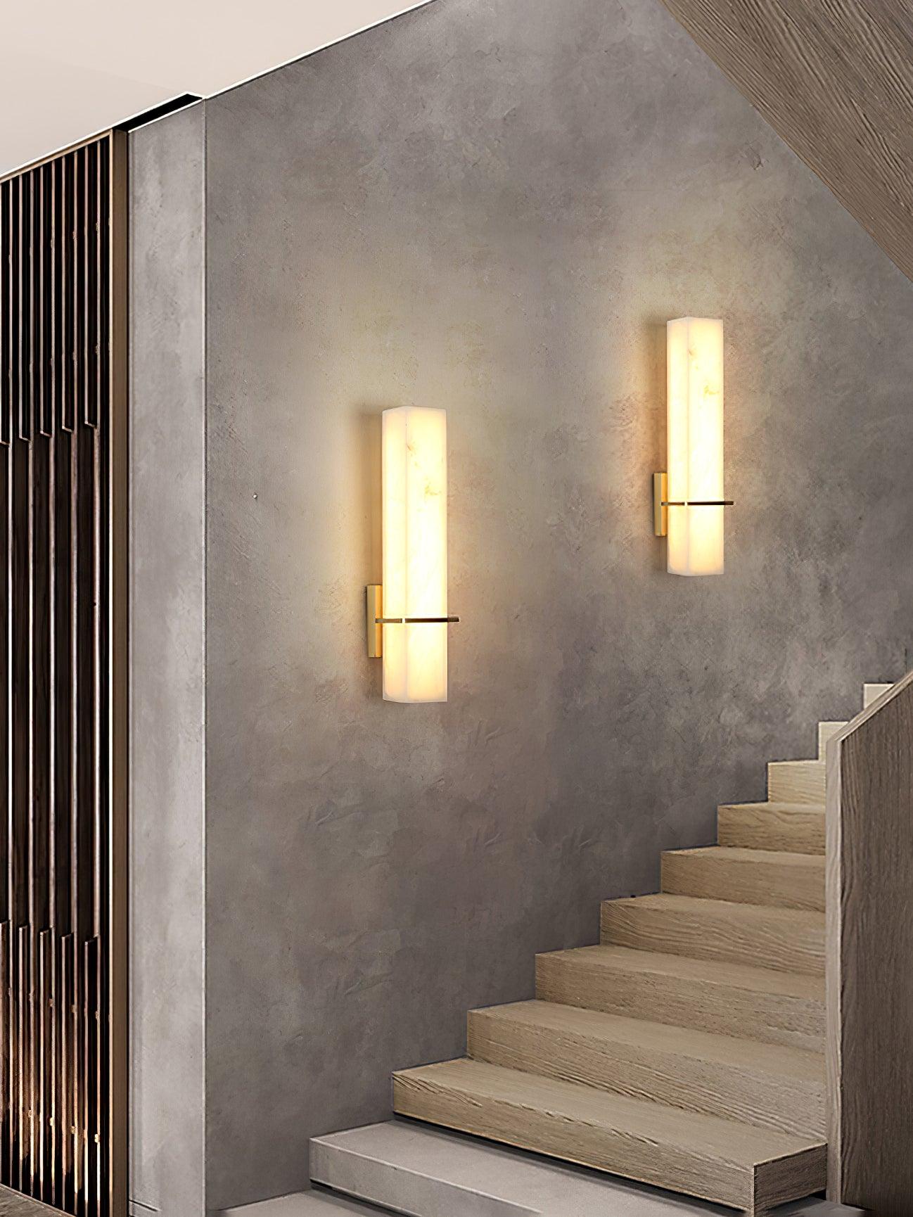 Milan Alabaster Wall Sconce - Elegant Design with Adjustable Brightnes