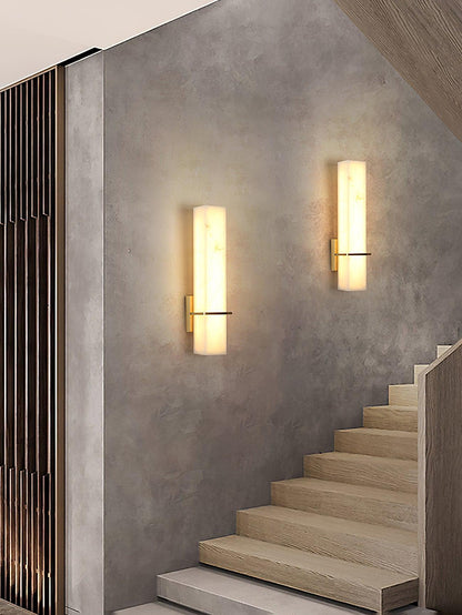 Milan Alabaster Wall Sconce - Elegant Design with Adjustable Brightnes