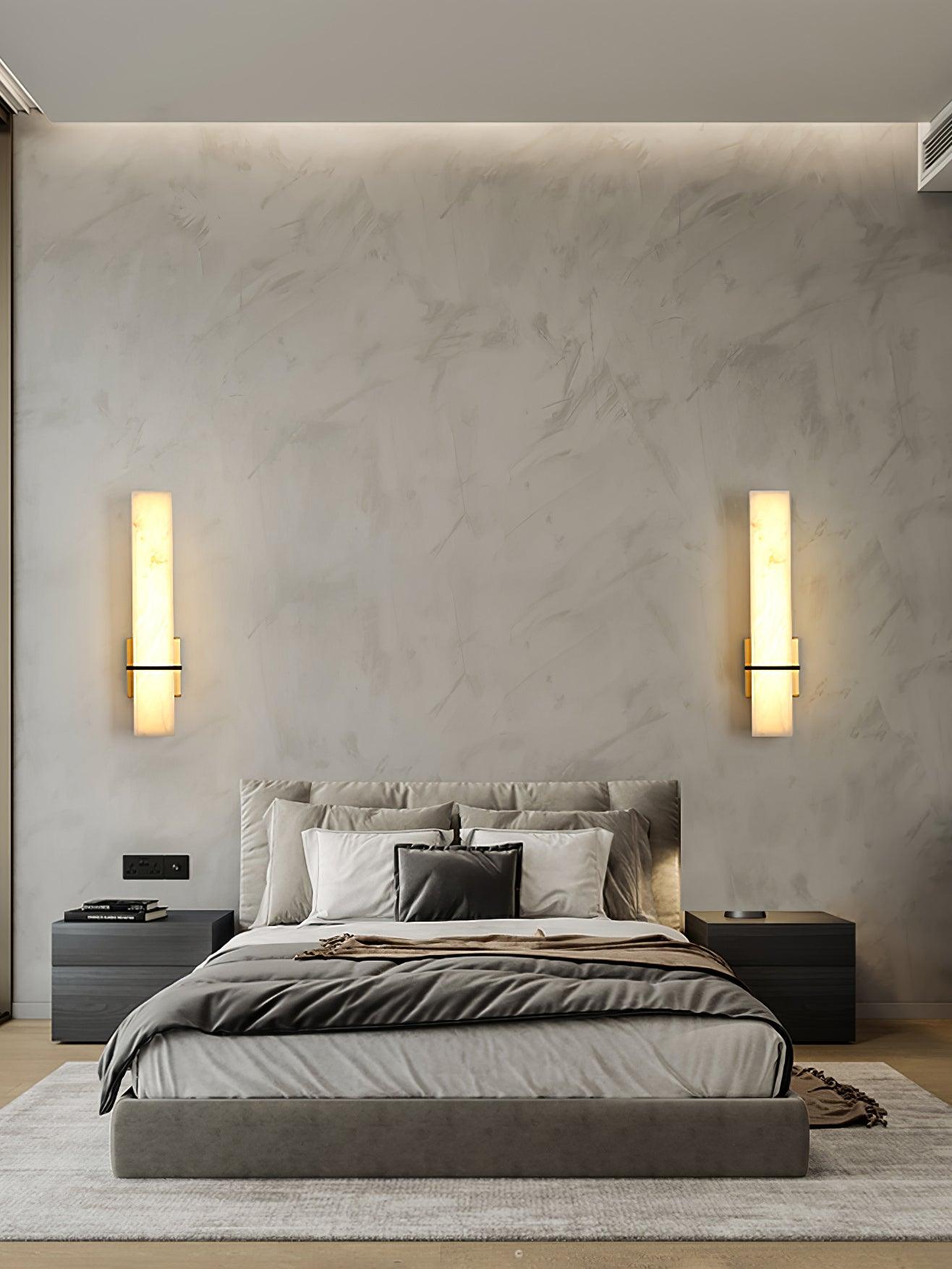 Milan Alabaster Wall Sconce - Elegant Design with Adjustable Brightnes