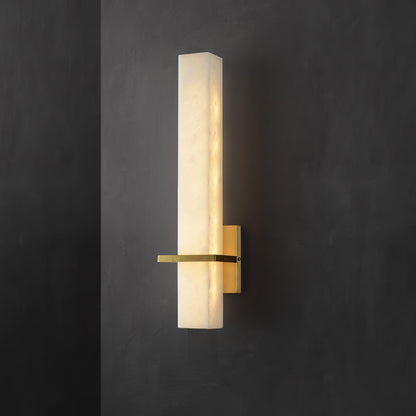 Milan Alabaster Wall Sconce - Elegant Design with Adjustable Brightnes