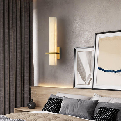 Milan Alabaster Wall Sconce - Elegant Design with Adjustable Brightnes