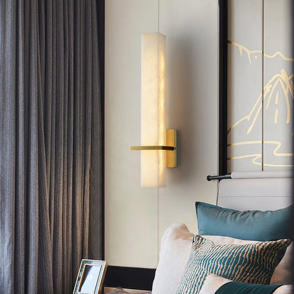 Milan Alabaster Wall Sconce - Elegant Design with Adjustable Brightnes