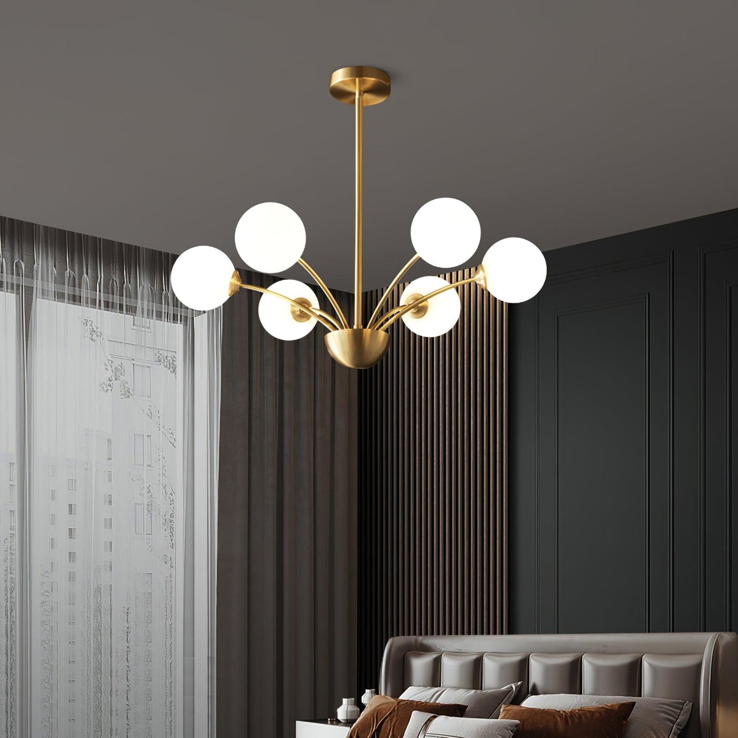 Millender Chandelier - Elegant 6-Light Design with Adjustable Height