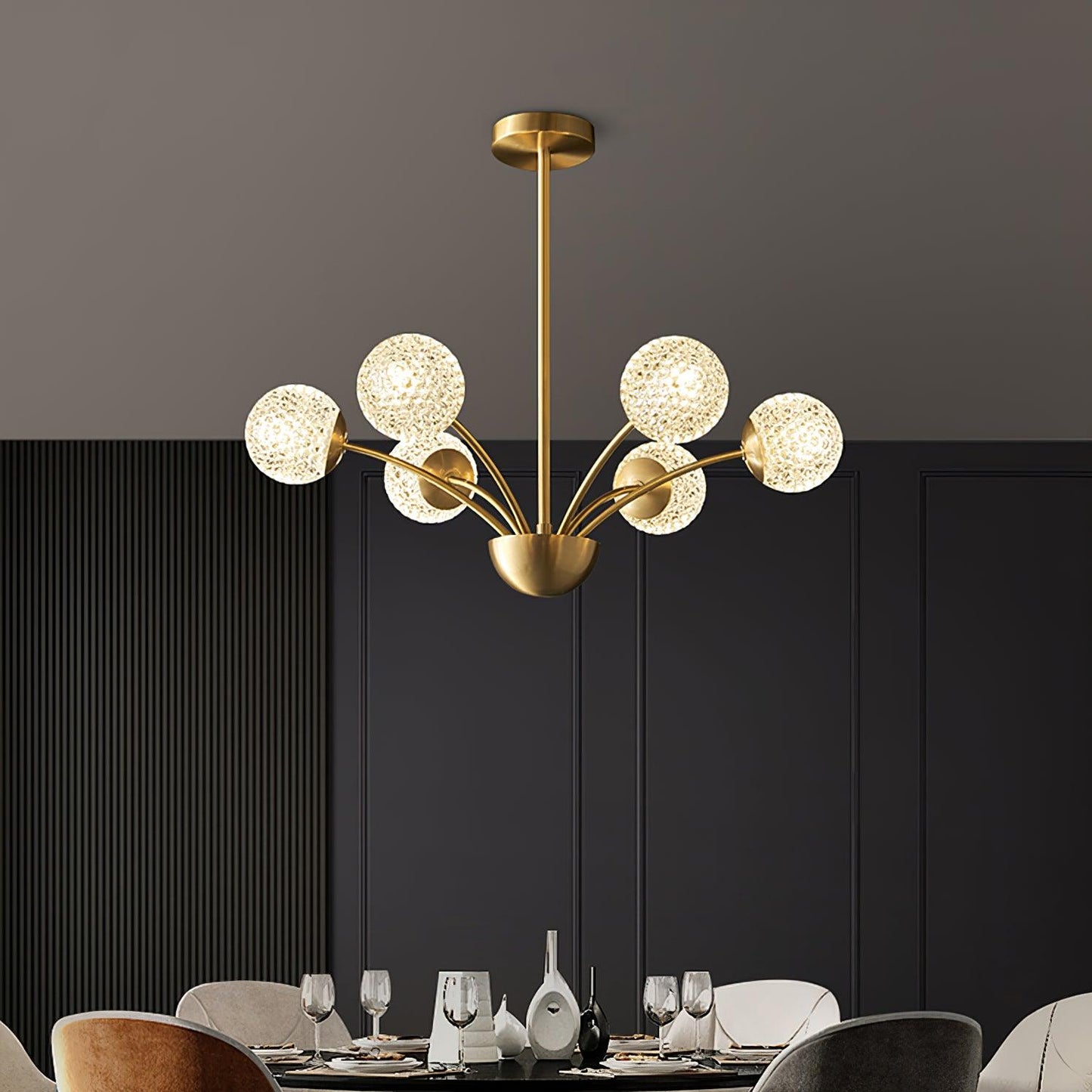 Millender Chandelier - Elegant 6-Light Design with Adjustable Height