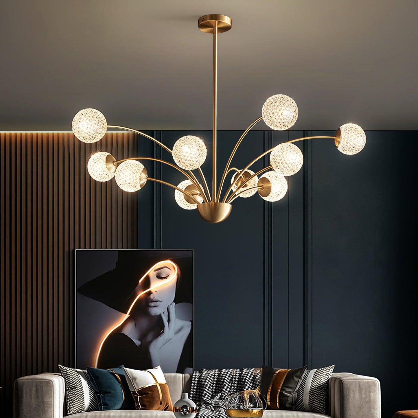 Millender Chandelier - Elegant 6-Light Design with Adjustable Height