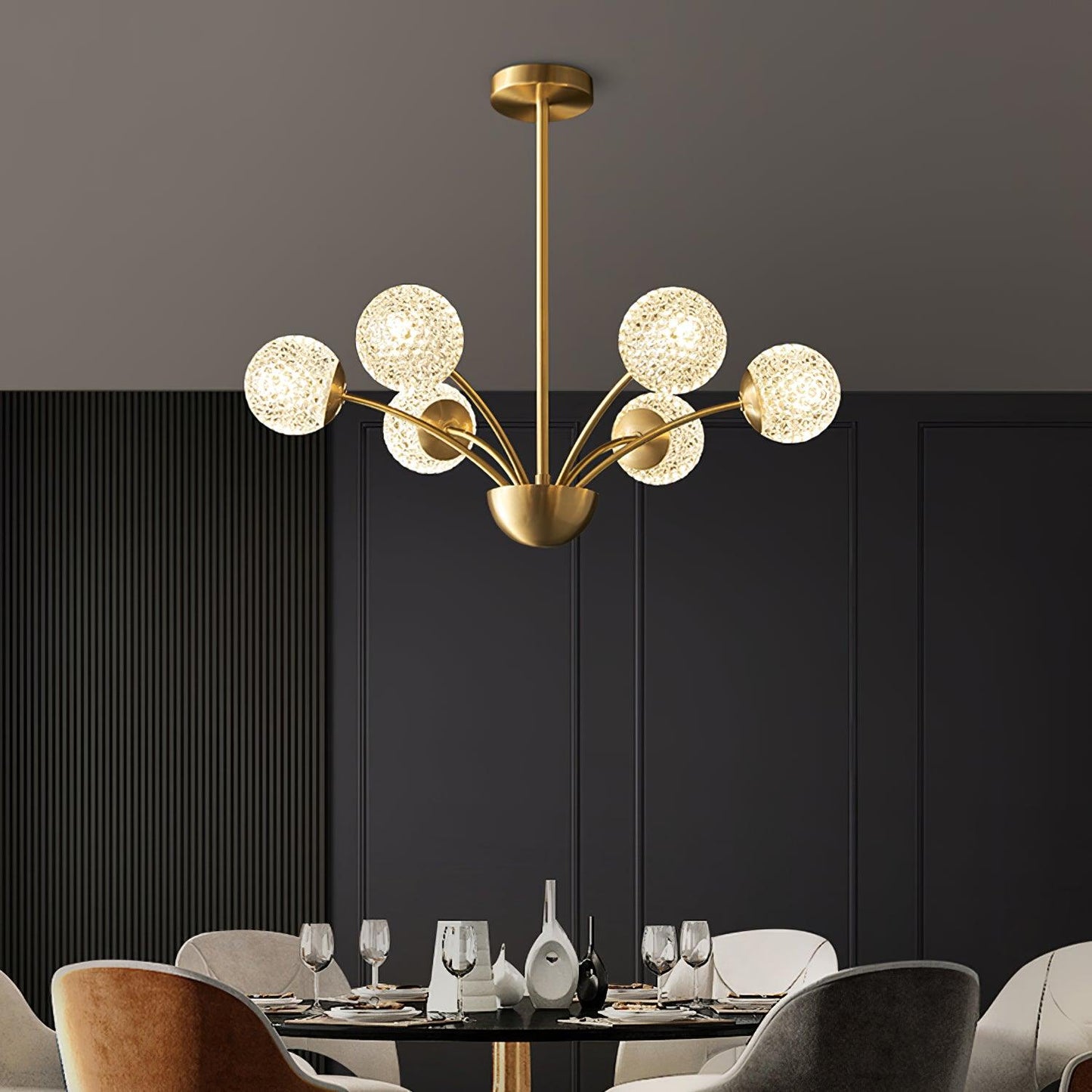 Millender Chandelier - Elegant 6-Light Design with Adjustable Height