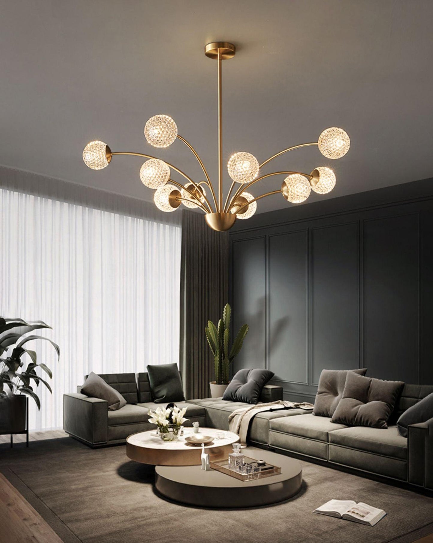 Millender Chandelier - Elegant 6-Light Design with Adjustable Height
