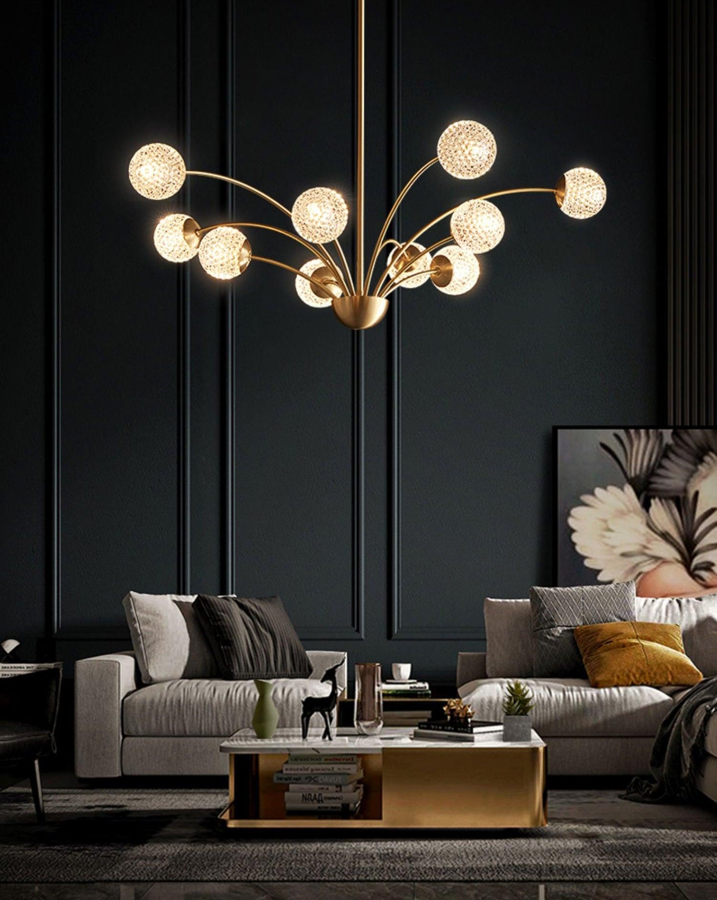 Millender Chandelier - Elegant 6-Light Design with Adjustable Height