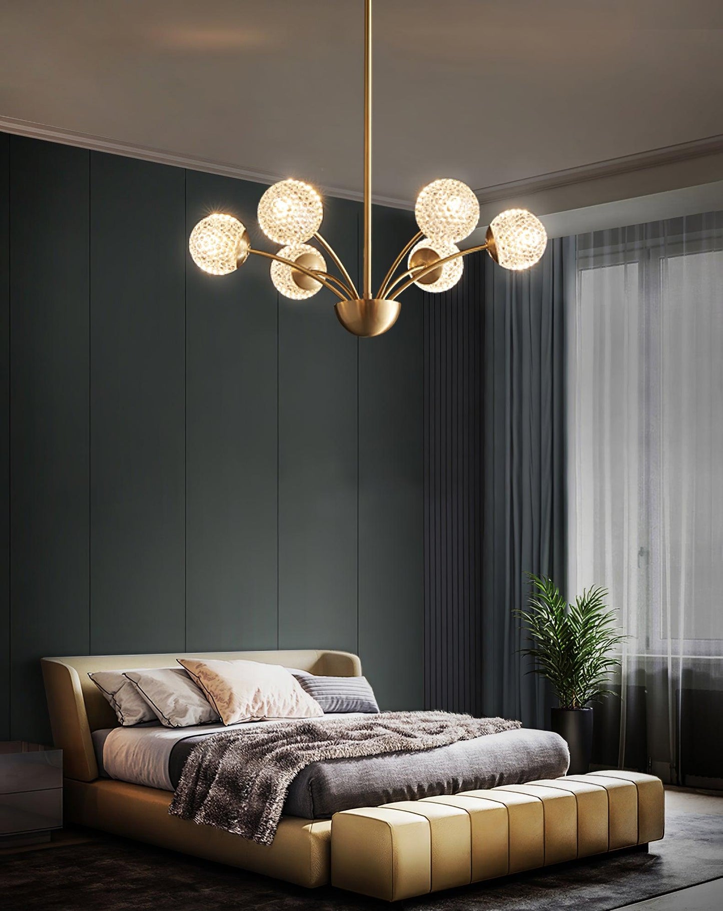 Millender Chandelier - Elegant 6-Light Design with Adjustable Height