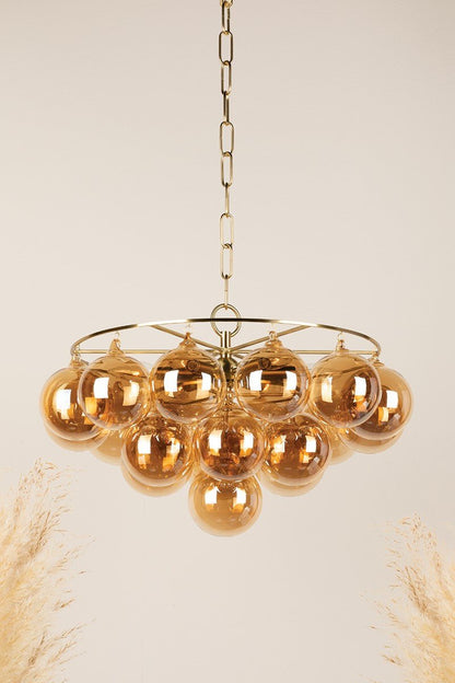 Mimi Chandelier - Elegant Crystal Design with Adjustable Height and Di