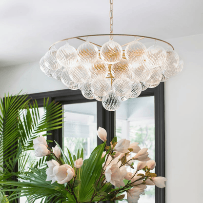 Mimi Chandelier - Elegant Crystal Design with Adjustable Height and Di