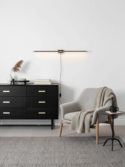 Professional Minimalist Linear Wall Lamp with Dimmable LED & Easy Inst