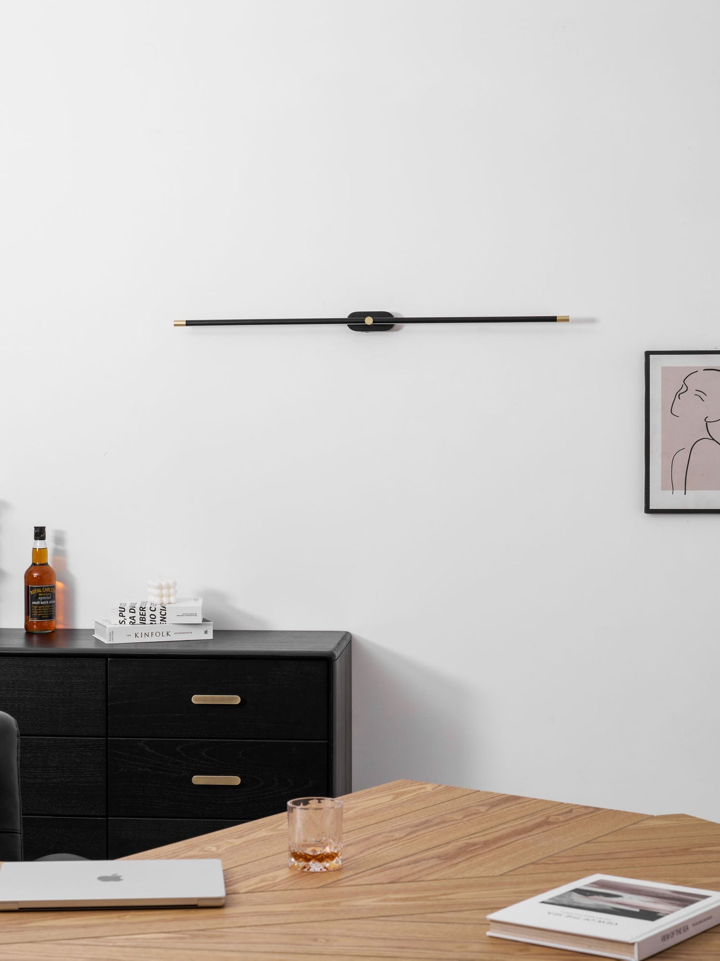 Minimalist Rechargeable Wall Lamp with Adjustable Brightness & Timer