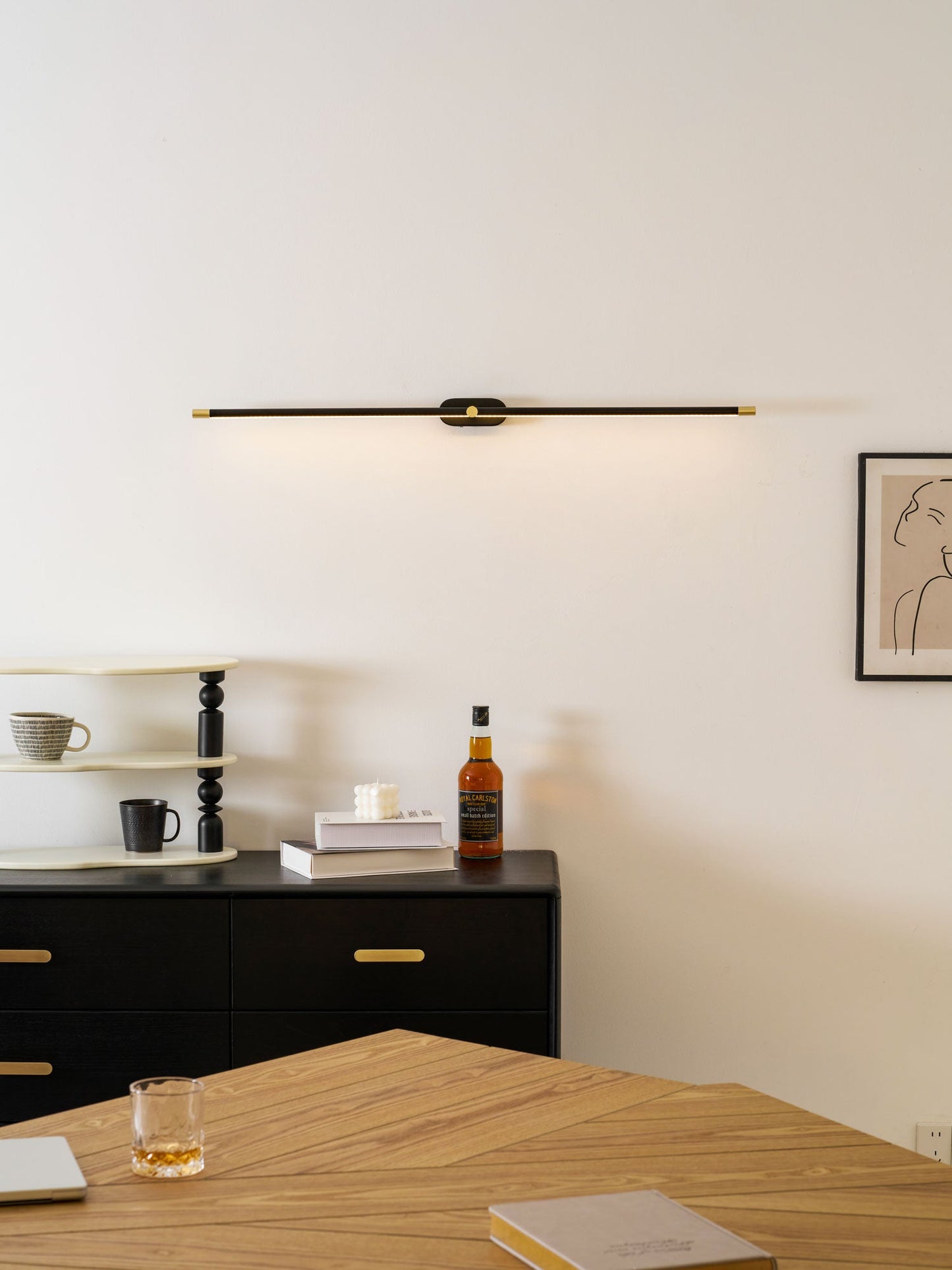 Minimalist Rechargeable Wall Lamp with Adjustable Brightness & Timer