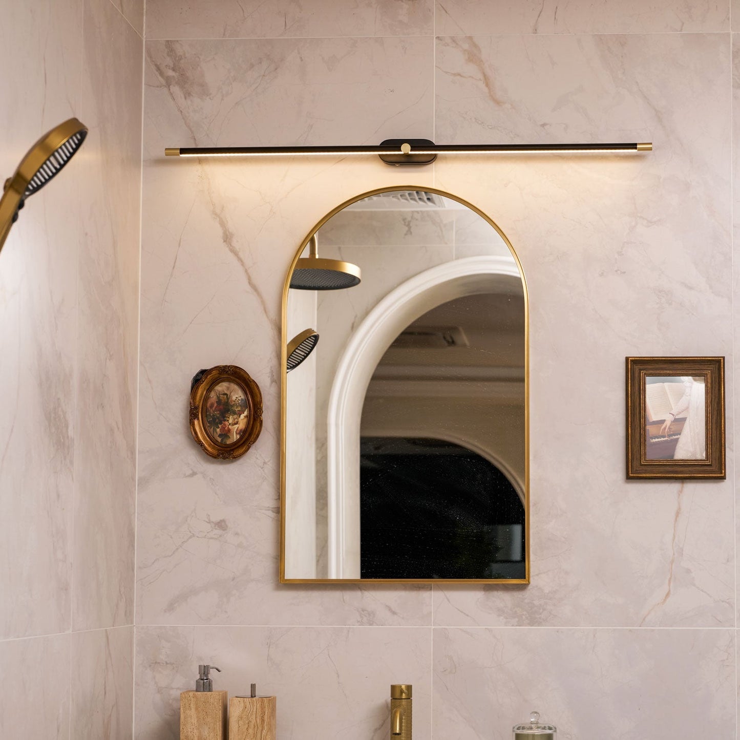 Minimalist Rechargeable Wall Lamp with Adjustable Brightness & Timer