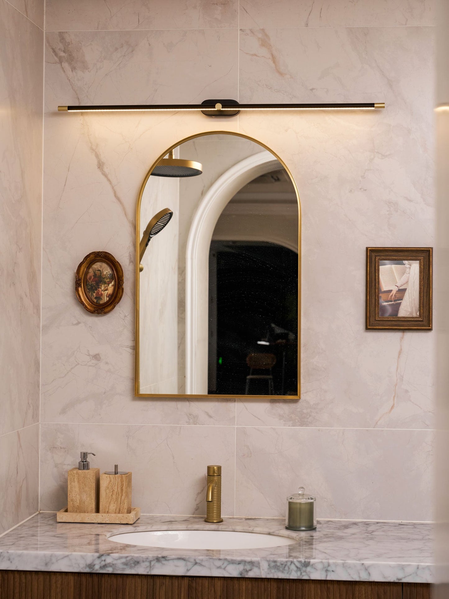 Minimalist Rechargeable Wall Lamp with Adjustable Brightness & Timer