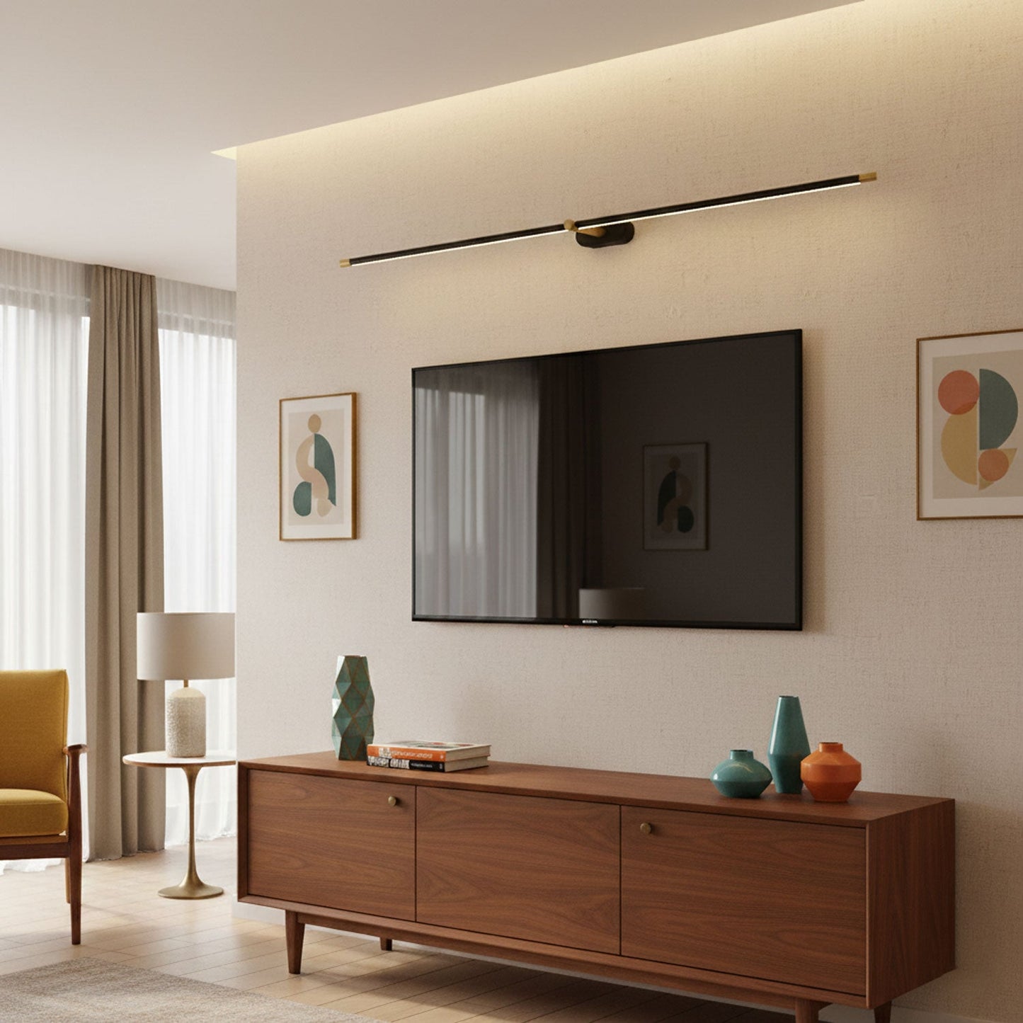 Minimalist Rechargeable Wall Lamp with Adjustable Brightness & Timer