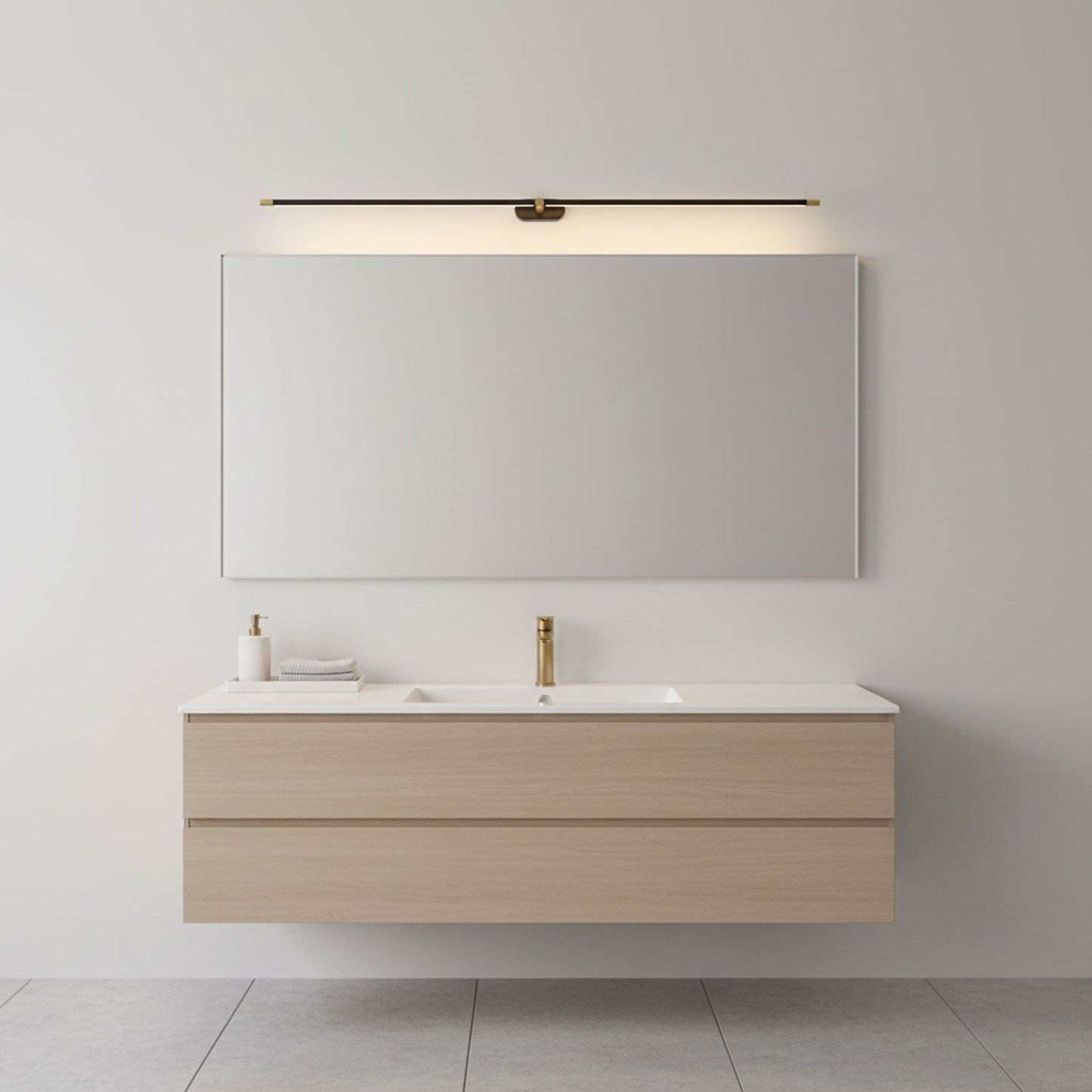 Sleek Linear Wall Lamp - Dimmable LED, Adjustable Brightness