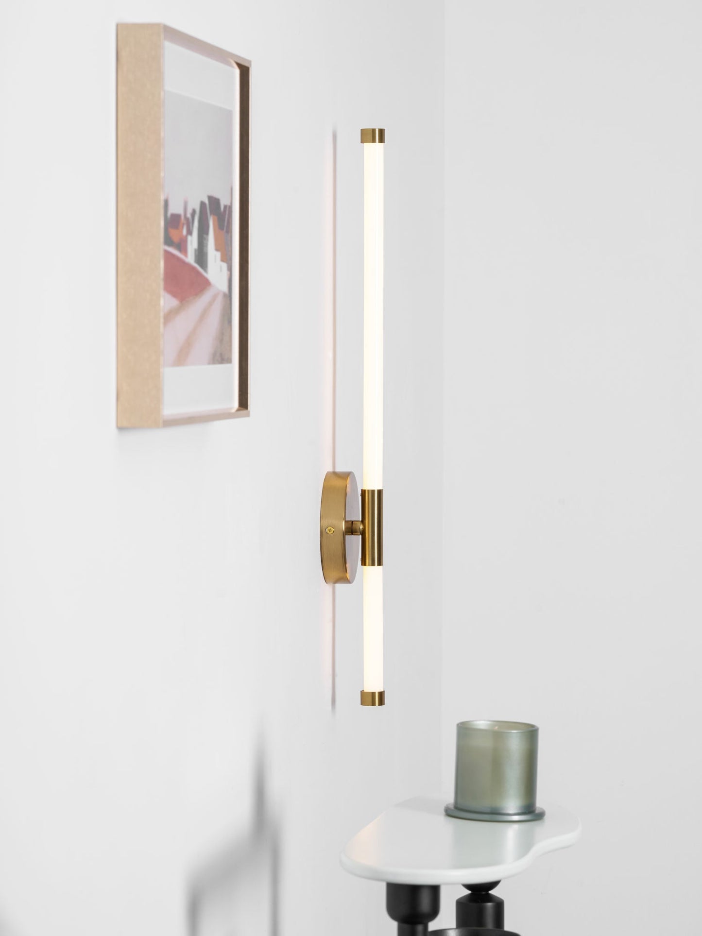 Sleek Vertical Wall Sconce - Energy-Efficient LED & Adjustable Light A
