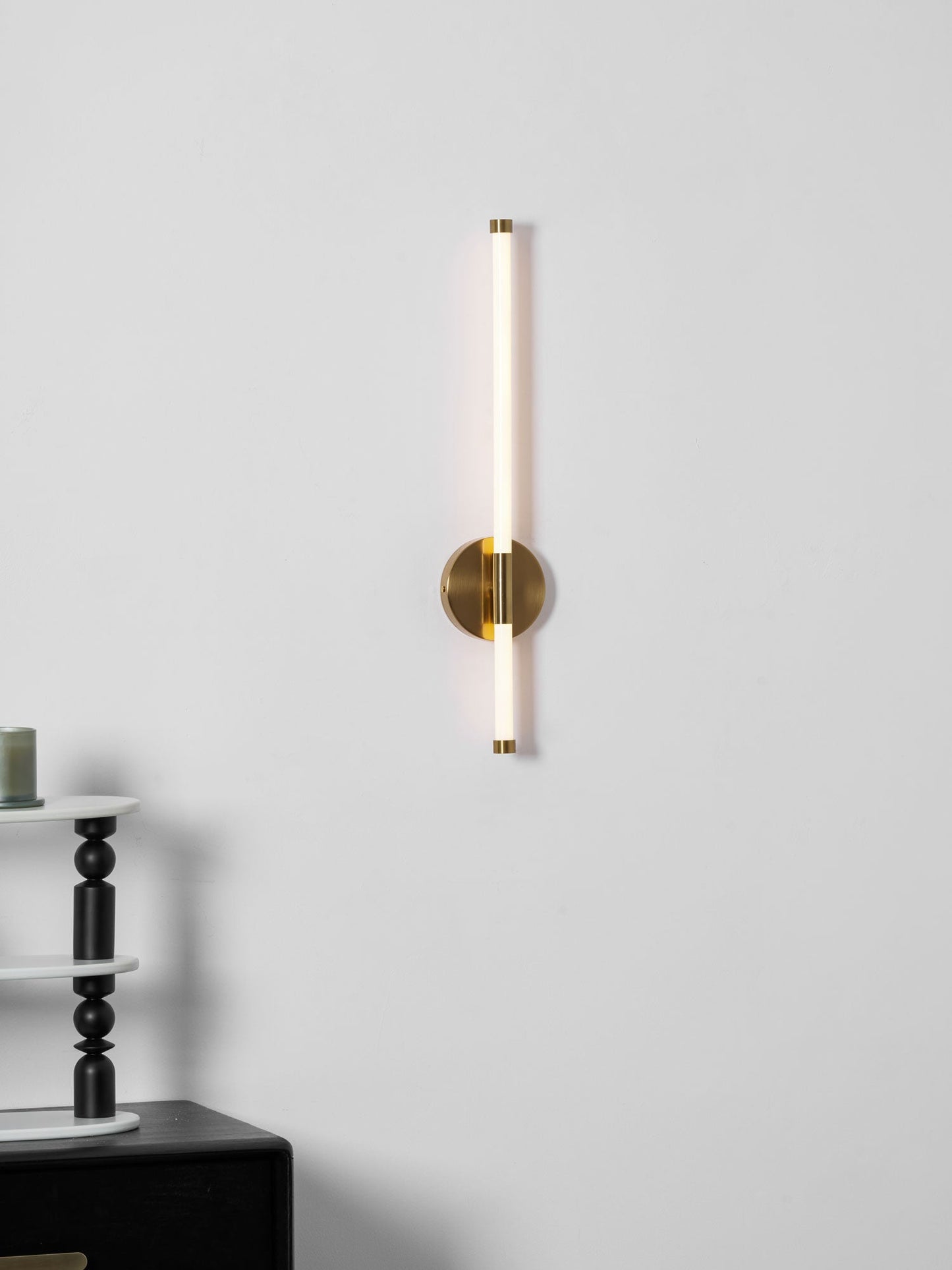 Sleek Vertical Wall Sconce - Energy-Efficient LED & Adjustable Light A