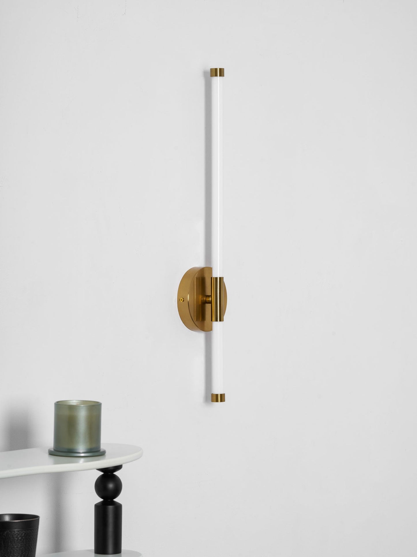 Sleek Vertical Wall Sconce - Energy-Efficient LED & Adjustable Light A