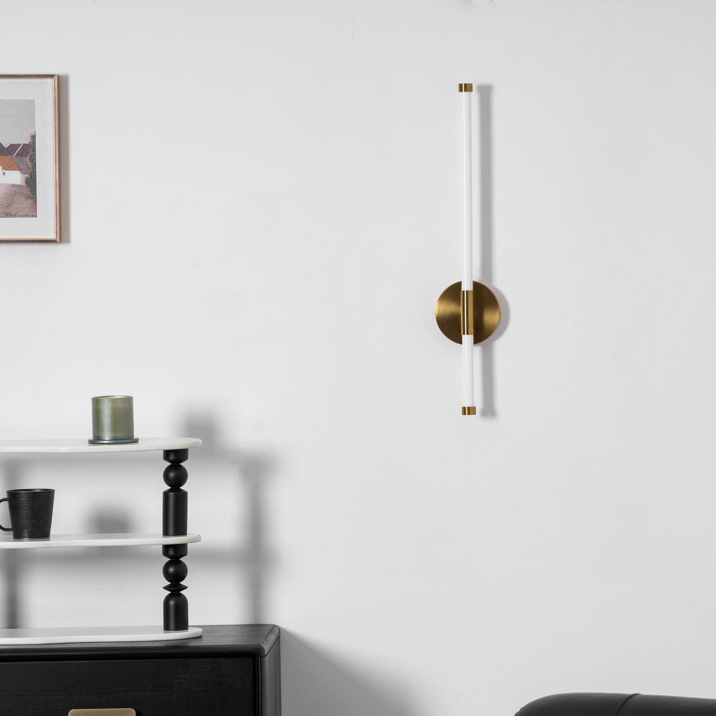 Sleek Vertical Wall Sconce - Energy-Efficient LED & Adjustable Light A