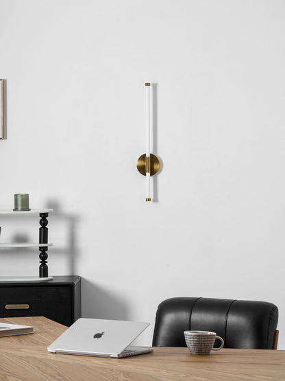Sleek Vertical Wall Sconce - Energy-Efficient LED & Adjustable Light A
