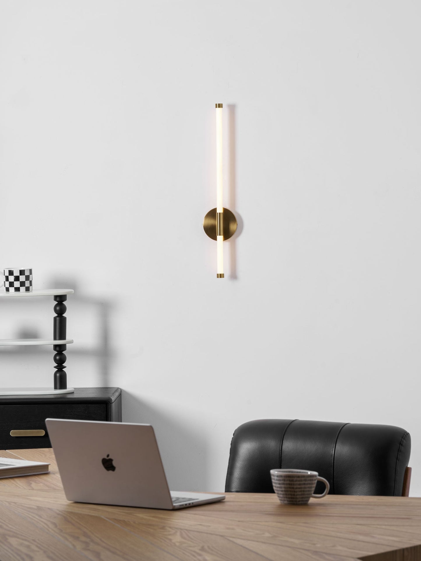 Sleek Vertical Wall Sconce - Energy-Efficient LED & Adjustable Light A