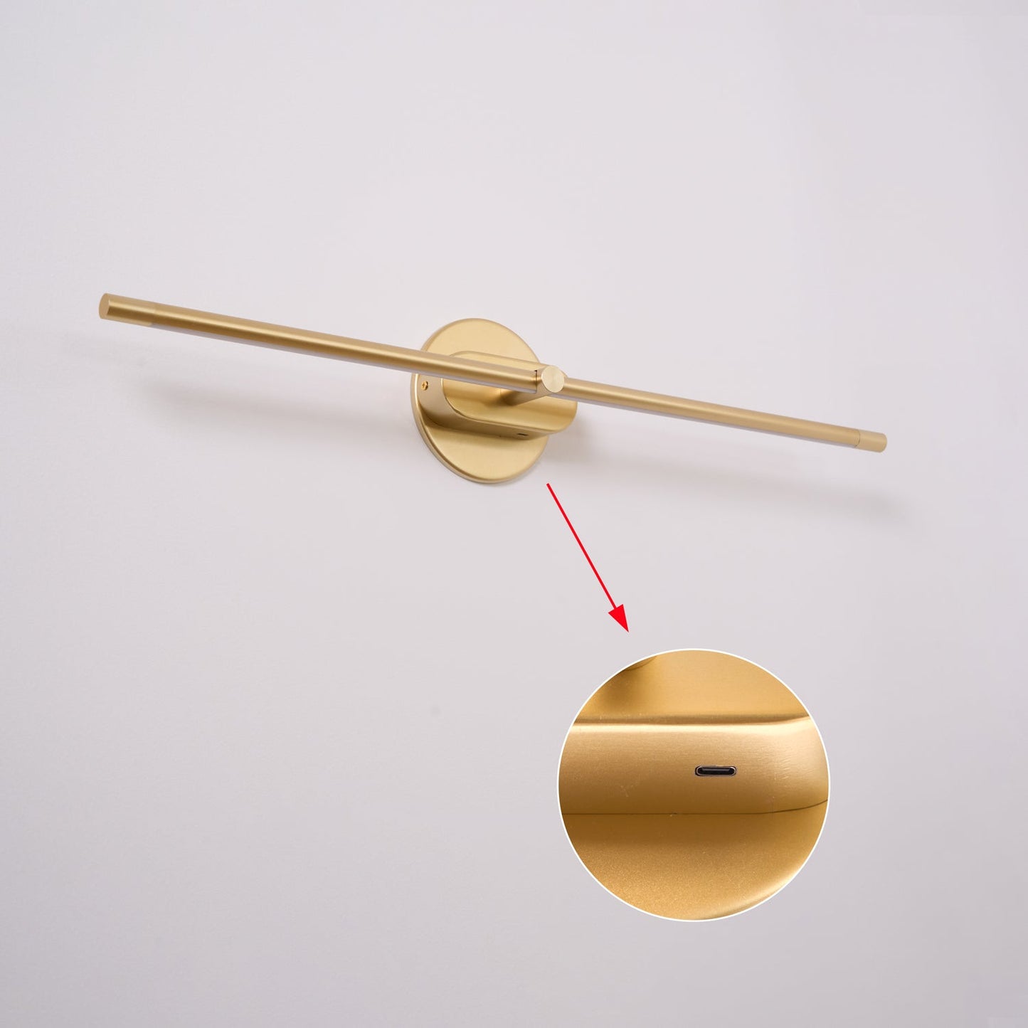 Minimalist Rechargeable Wall Lamp with Adjustable Brightness & Timer