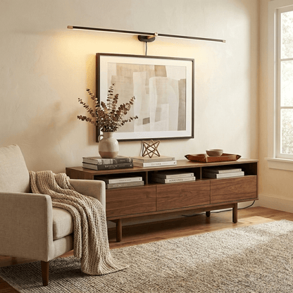 Professional Minimalist Linear Wall Lamp with Dimmable LED & Easy Inst