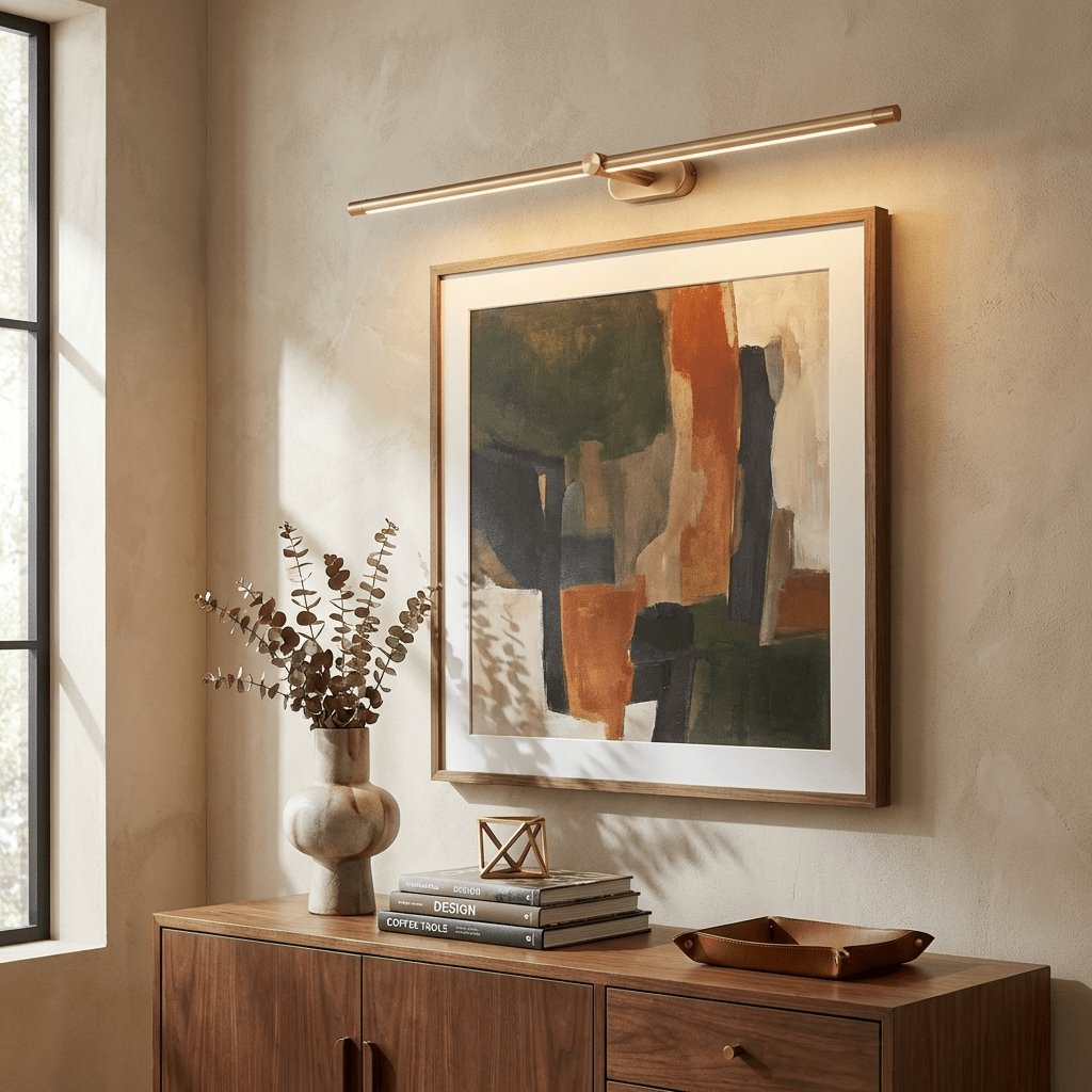 Sleek Linear Wall Lamp - Dimmable LED, Adjustable Brightness