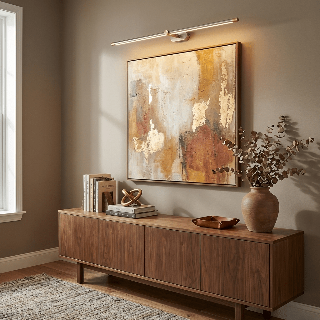 Sleek Linear Wall Lamp - Dimmable LED, Adjustable Brightness