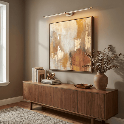 Sleek Linear Wall Lamp - Dimmable LED, Adjustable Brightness