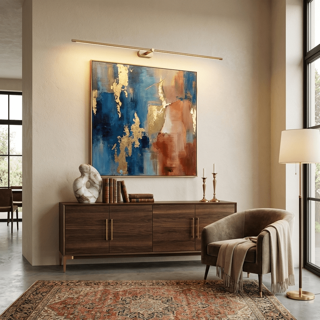 Sleek Linear Wall Lamp - Dimmable LED, Adjustable Brightness