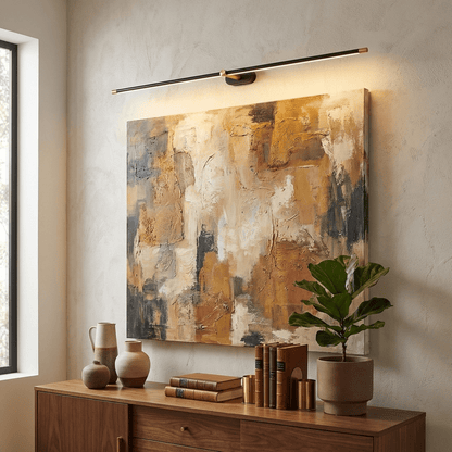 Sleek Linear Wall Lamp - Dimmable LED, Adjustable Brightness
