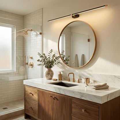 Sleek Linear Wall Lamp - Dimmable LED, Adjustable Brightness