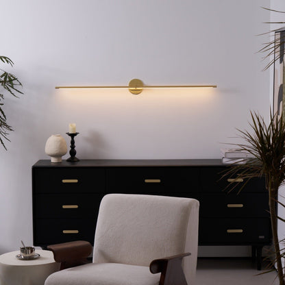 Sleek Linear Wall Lamp - Dimmable LED, Adjustable Brightness