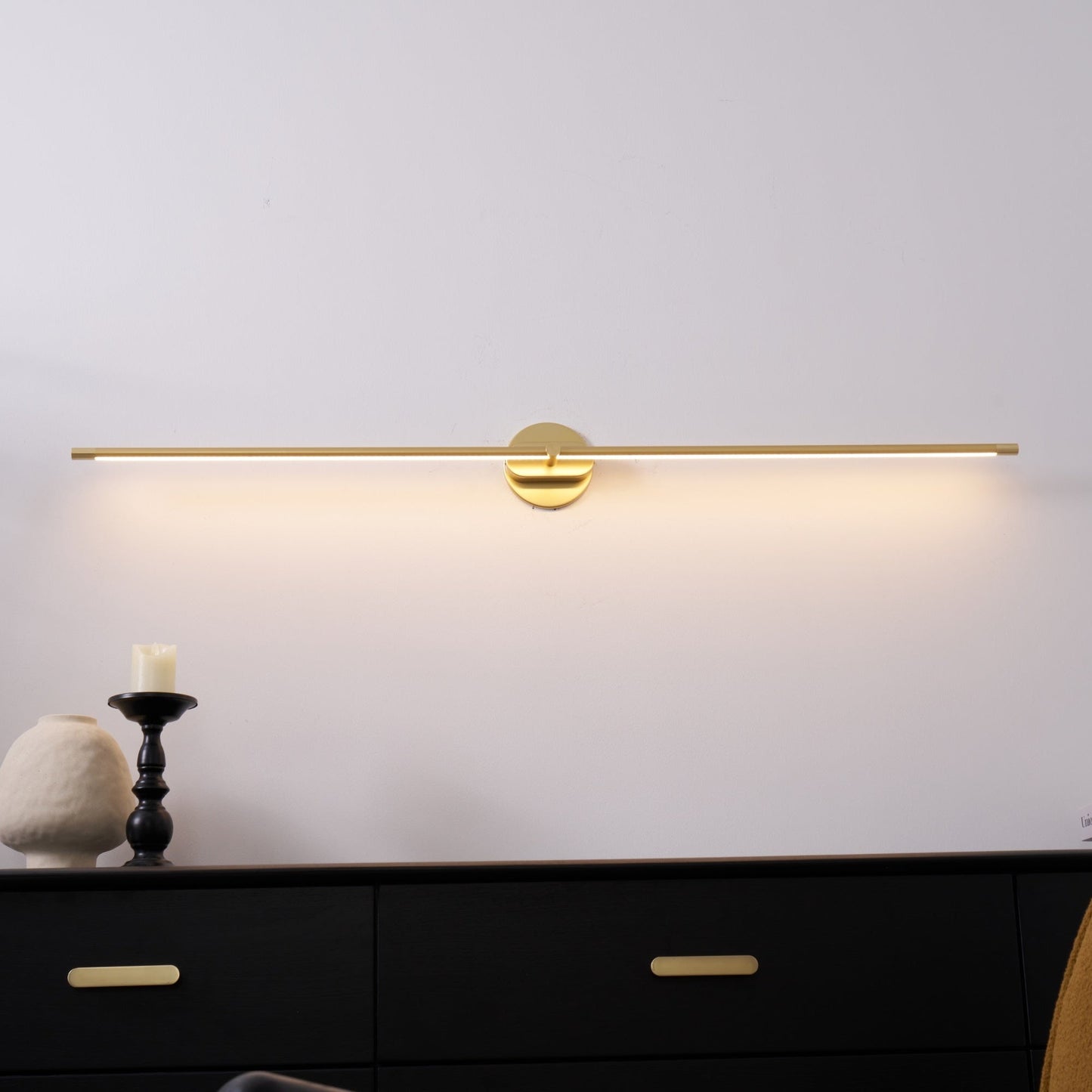 Sleek Linear Wall Lamp - Dimmable LED, Adjustable Brightness