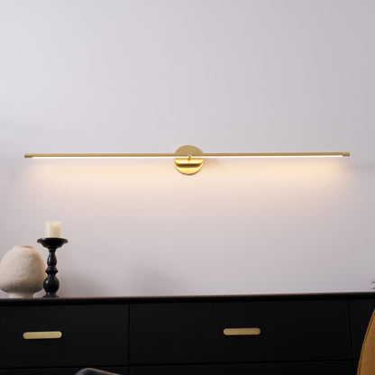 Sleek Linear Wall Lamp - Dimmable LED, Adjustable Brightness
