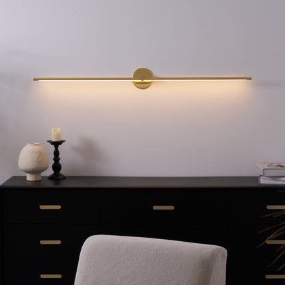 Sleek Linear Wall Lamp - Dimmable LED, Adjustable Brightness