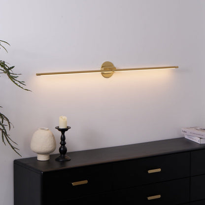 Sleek Linear Wall Lamp - Dimmable LED, Adjustable Brightness