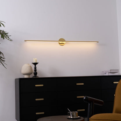 Sleek Linear Wall Lamp - Dimmable LED, Adjustable Brightness
