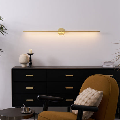 Sleek Linear Wall Lamp - Dimmable LED, Adjustable Brightness